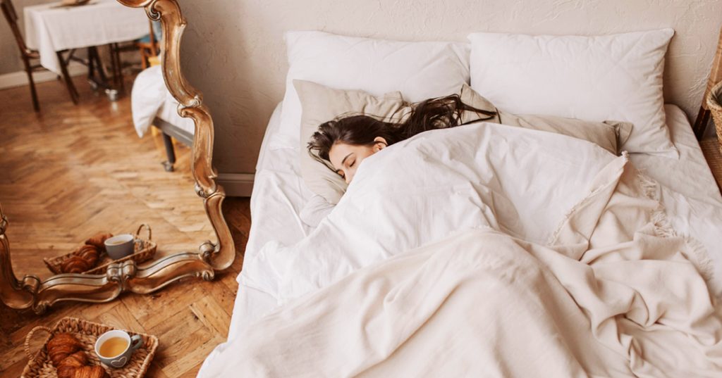 pcos woman sleeping